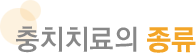 충치치료의 종류